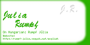julia rumpf business card